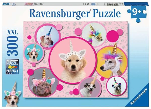 Ravensburger® Puzzle - Knuffige Einhorn-Hunde, 300 Teile