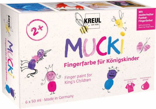 Kreul MUCKI® - Fingerfarbe für Königskinder 6er Set