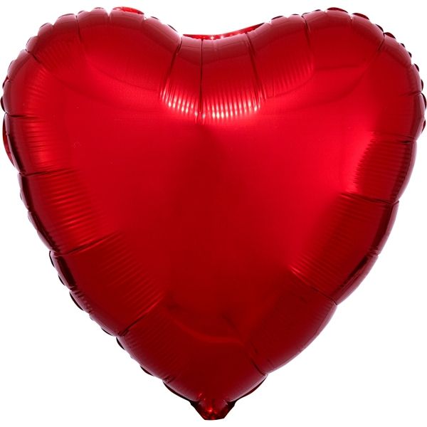 amscan® Herz - Folienballon Metallic Rot, 43 cm