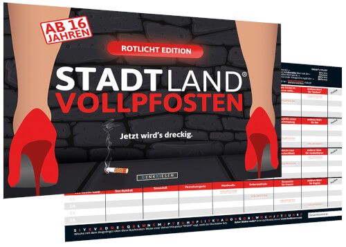 STADT LAND VOLLPFOSTEN® - Rotlicht Edition DIN-A4 Block