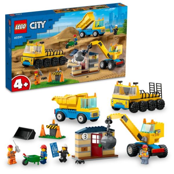 LEGO® City Great Vehicles - Baufahrzeuge und Kran mit Abrissbirne