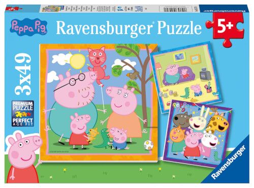 Ravensburger® Puzzle - Peppas Familie und Freunde, 3x49 Teile