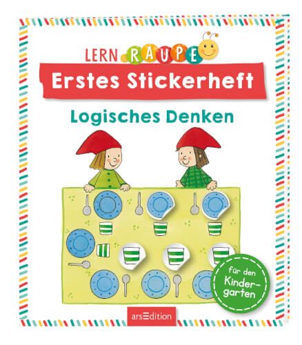 ars Edition - Lernraupe, Erstes Stickerheft Logisches Denken