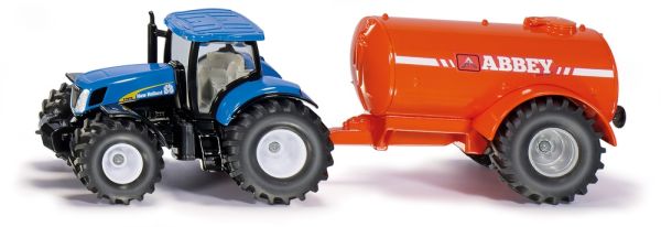 SIKU Farmer - Traktor mit Ein-Achs-Güllefass, 1:50