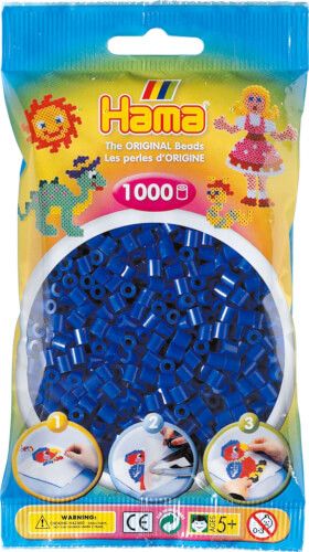 HAMA Bügelperlen Midi - Blau, 1000 Stück