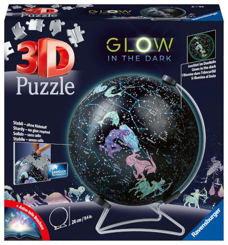 Ravensburger® 3D Puzzle - Glow In The Dark Sternenglobus, 180 Teile