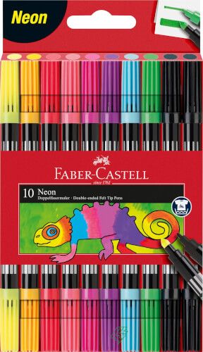 Faber-Castell - Doppelfasermaler Neon, 10er Set
