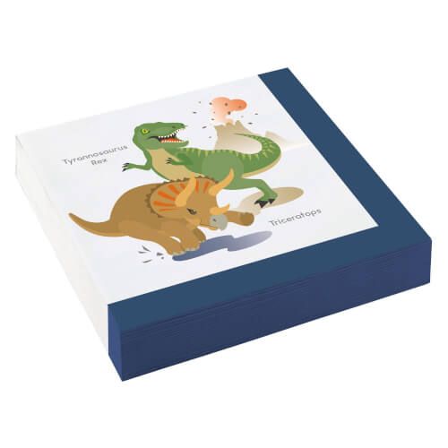 amscan® Happy Dinosaur - 20 Servietten, 33 x 33 cm