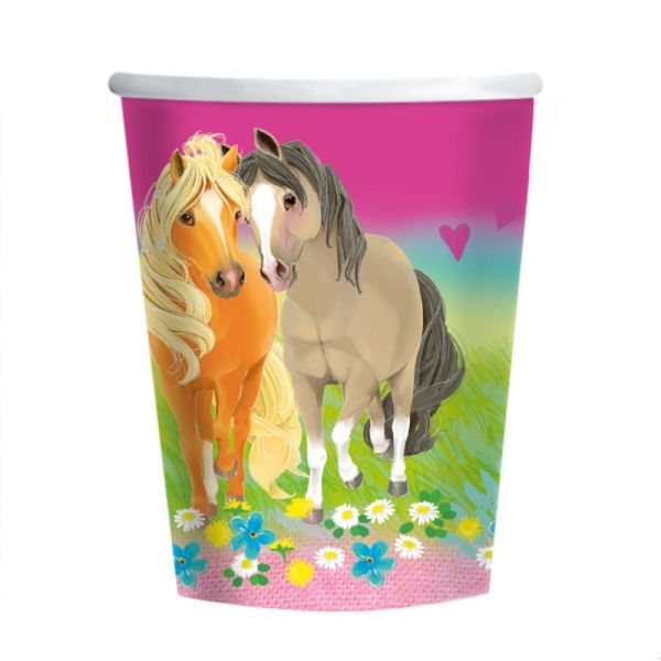amscan® Pretty Pony - 8 Becher Papier, 250 ml