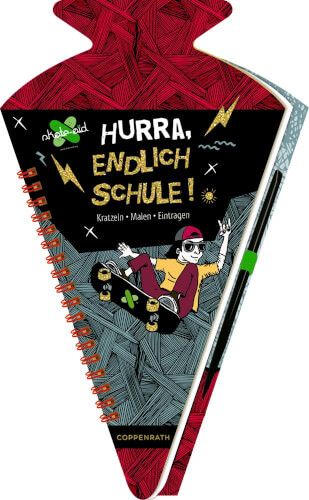 Coppenrath Verlag - Schultüten-Kratzelbuch skate-aid: Hurra, endlich Schule!
