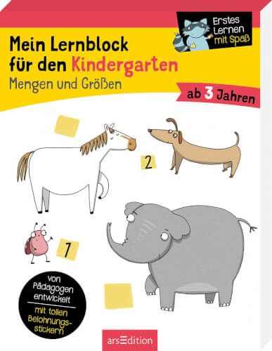 ars Edition - Mein Lernblock für den Kindergarten, Mengen und Größen