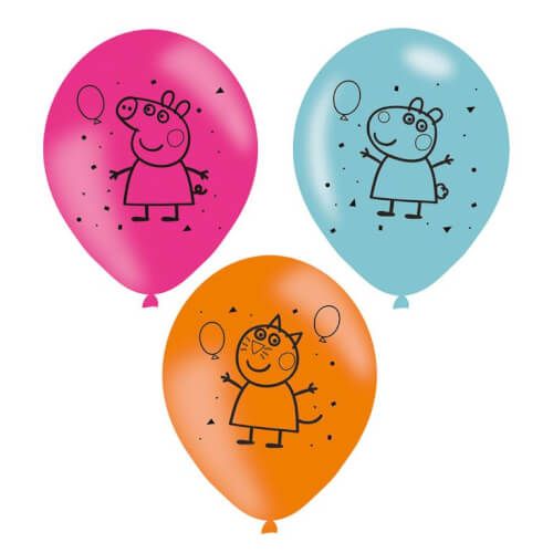 amscan® Peppa Pig - 6 Latexballons, Ø 23 cm