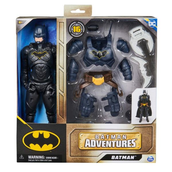 Spin Master Batman - Batman Figur mit Clip-On Accessoires, 30 cm