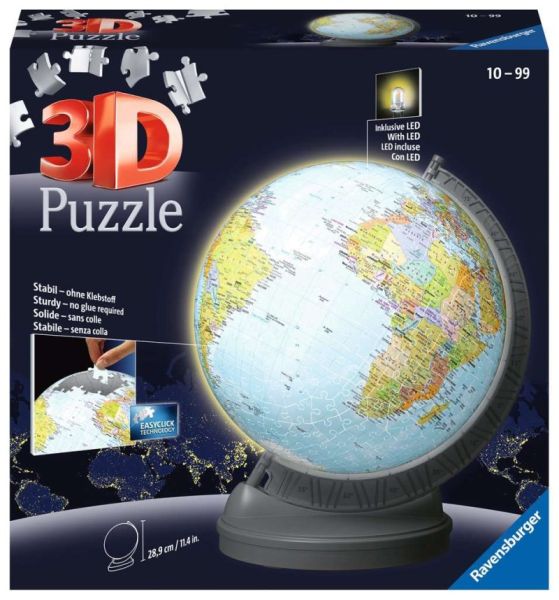 Ravensburger® 3D Puzzle - Globus mit Licht, 540 Teile