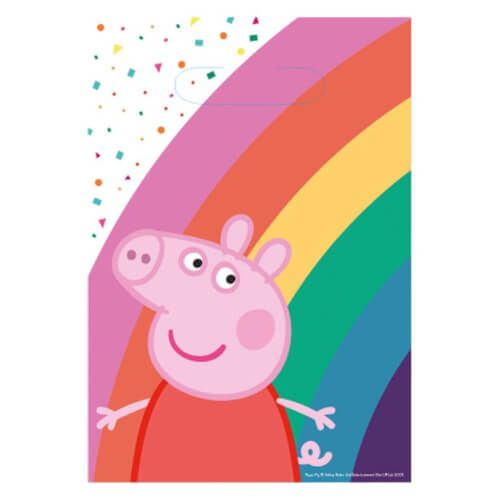 amscan® Peppa Pig - 8 Partytüten Papier, 23,4 x 16,2 cm