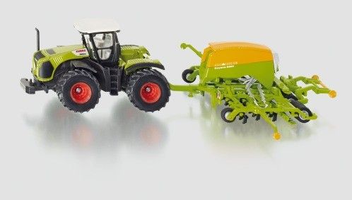 SIKU Farmer - Traktor mit Sämaschine 1:87