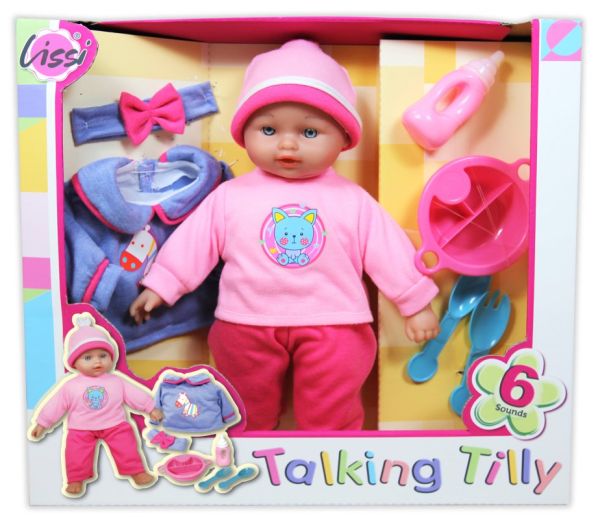 Lissi Dolls - Talking Tilly 6-Sounds, 28 cm