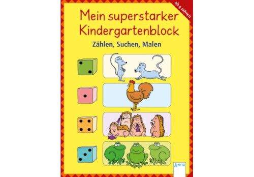 Arena Verlag Mein superstarker Kindergarten-Block - Zählen, Suchen, Malen