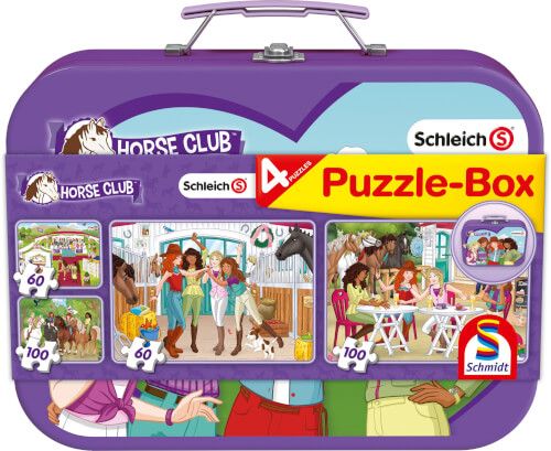 Schmidt Spiele Schleich, Horse Club - Puzzle-Box, 2x60, 2x100 Teile