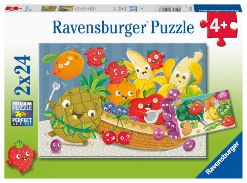 Ravensburger® Puzzle - Freche Früchte, 2x24 Teile
