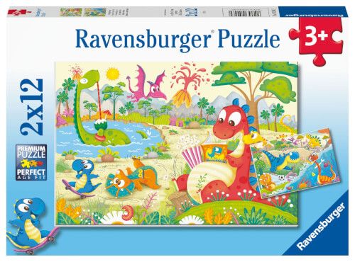 Ravensburger® Puzzle - Lieblingsdinos, 2x12 Teile