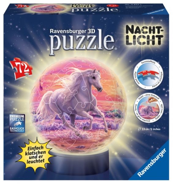 Ravensburger® 3D Puzzle - Nachtlicht Pferde am Strand