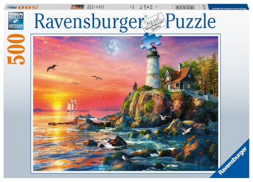 Ravensburger® Puzzle - Leuchtturm am Abend 500 Teile