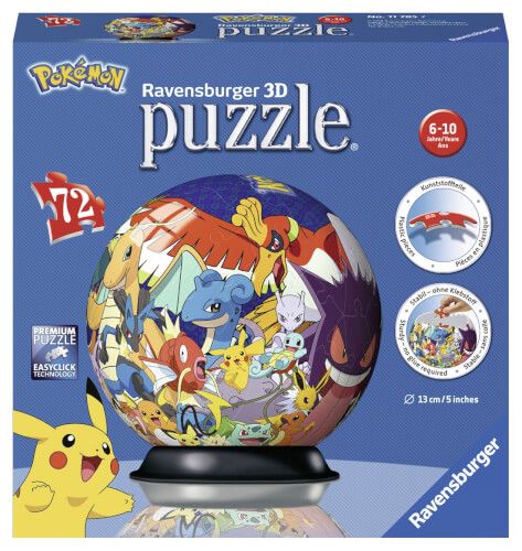 Ravensburger® 3D Puzzle - Pokémon, 72 Teile | Teddy Toys Kinderwelt