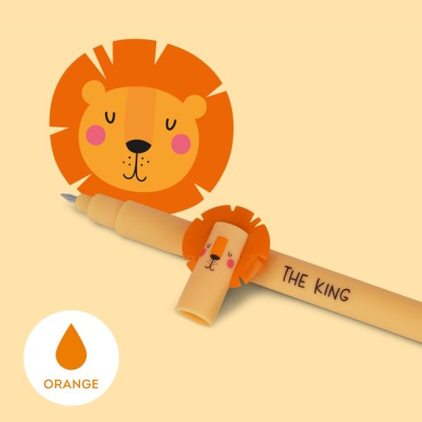 Erasable Pen - Gel Pen Lion, orange