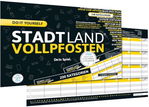 STADT LAND VOLLPFOSTEN® - Do it yourself Edition DIN-A4 Block
