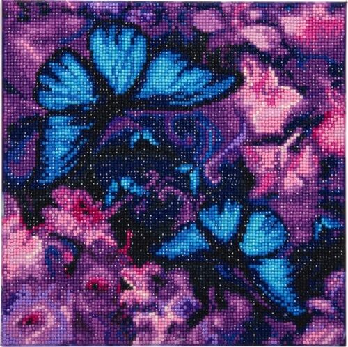 Vedes - Crystal Art Leinwand Schmetterlinge, 30 x 30 cm
