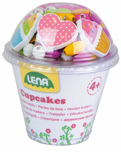 Lena® - Holzperlen Cupcake, pink