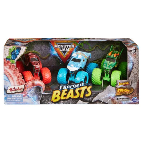 Monster Jam - „Charged Beasts“ 3er-Pack 1:64