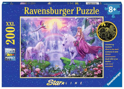 Ravensburger® Puzzle XXL - Magische Einhornnacht, 200 Teile