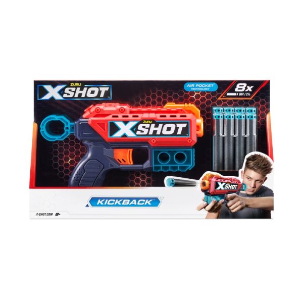 ZURU XSHOT - Excel Kickback Blaster mit 8 Darts