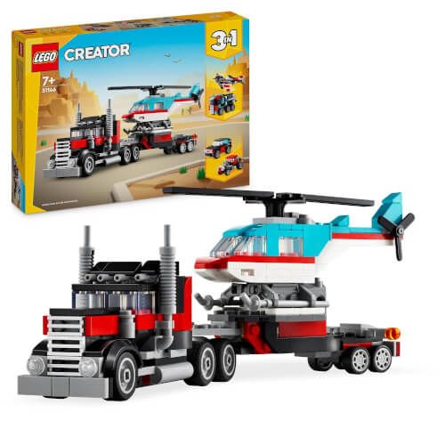 LEGO® Creator 3 in 1 - Tieflader mit Hubschrauber