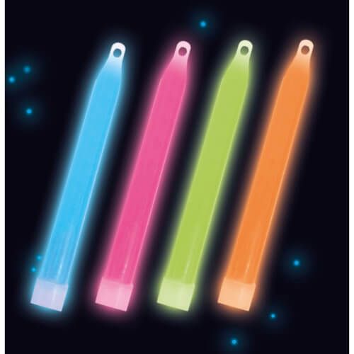amscan® - 4 Knicklichter mit Band in verschiedenen Farben, 10 cm