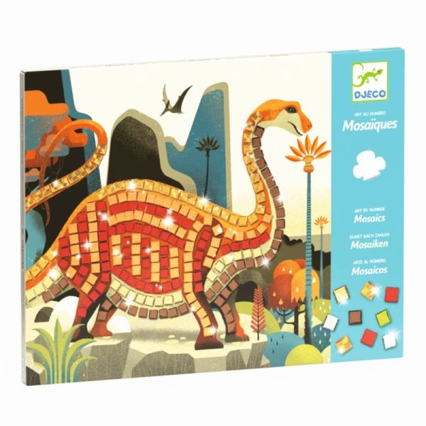 DJECO Mosaike - Metallische Dinosaurier
