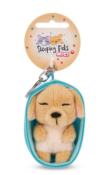 NICI Schlüsselanhänger - Sleeping Pets Hund karamell