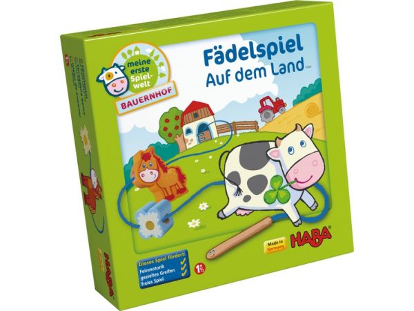 HABA - Meine erste Spielwelt, Fädelspiel auf dem Bauernhof