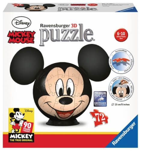 Ravensburger® 3D Puzzle - Disney® Puzzleball Mickey Mouse, 72 Teile