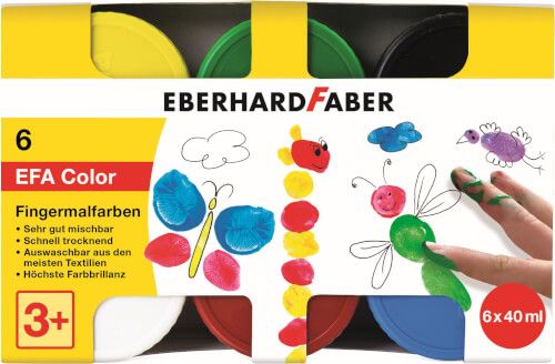 Eberhard Faber - Fingermalfarben EFA Color, 6er Set