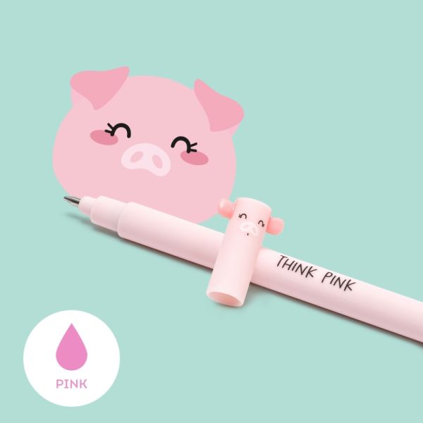 Erasable Pen - Gel Pen Piggy, pink