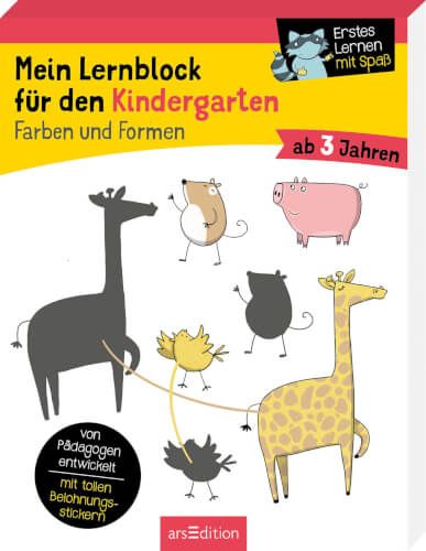 ars Edition - Mein Lernblock für den Kindergarten, Farben und Formen