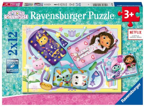 Ravensburger® Kinderpuzzle - Gabby's Dollhouse, 2x12 Teile