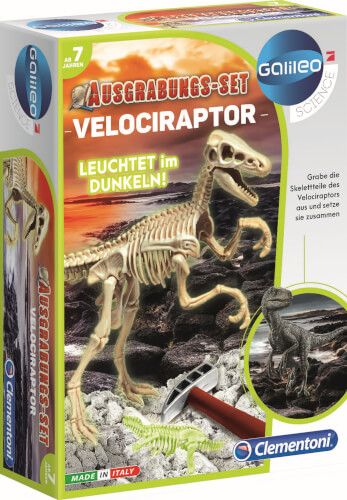 Clementoni - Ausgrabungs-Set Velociraptor