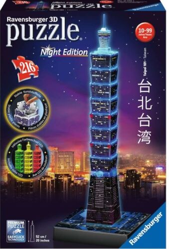 Ravensburger® 3D Puzzle - Puzzle Taipei 101 bei Nacht, 216 Teile