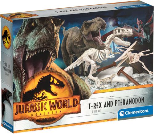 Clementoni Jurassic World - Ausgrabungs-Set T-Rex & Pteranodon