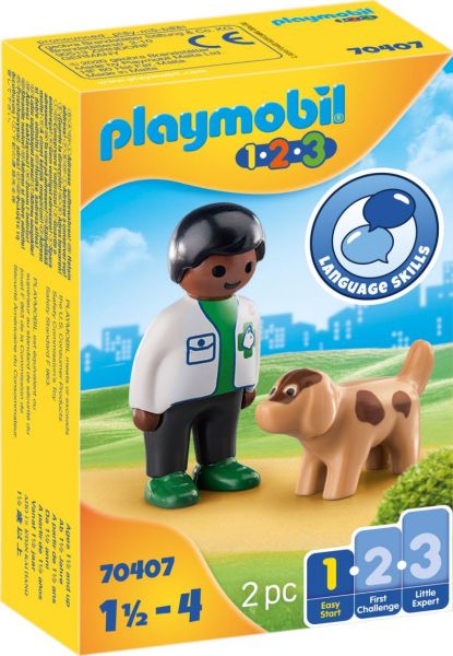 PLAYMOBIL® 1.2.3. - Tierarzt mit Hund