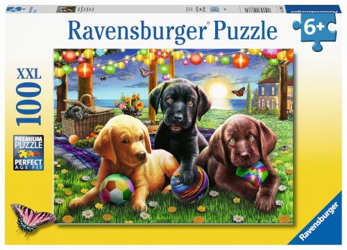Ravensburger® Puzzle XXL - Hunde Picknick, 100 Teile